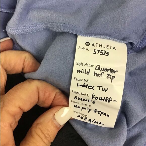 Athleta Quarter Zip Athletic High Neck Zip Pocket Shirt Size medium - Picture 9 of 11
